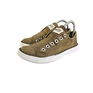 Converse Chuck Taylor All Star Laceless Slip-On Sneakers Olive Green Women's 7